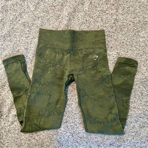 Gymshark Adapt Camo Seamless Leggings - Moss Olive/Core Olive